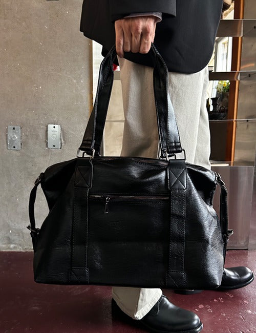 Boston Leather Duffle Bag
