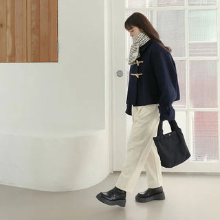 Wool double duffel coat
