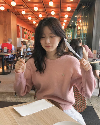 [U-neck/V-neck] 2 types of standard basic knitwear