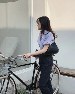 (7 colors) Double-stitched washed shirt