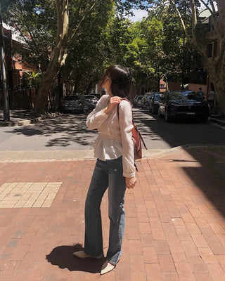 (short/basic/long) Elasticated semi-bootcut pants