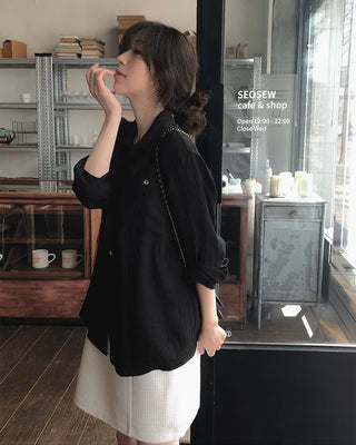 Fluffy texture blouse