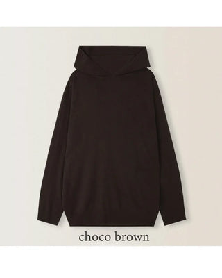 Loose-fit hooded knit