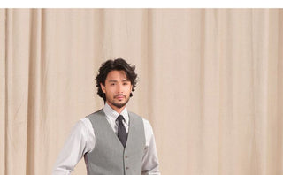 [CULTUM] Herringbone Brushed Flannel Suit Vest