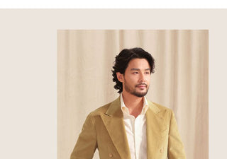 [CULTUM] Double-Breasted Cotton Corduroy Suit Set