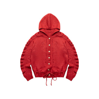 [NECY] Love Drawstring Hoodie Cardigan (2color)