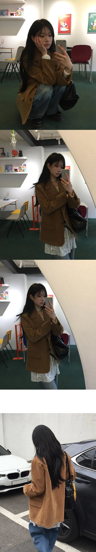 Stand Suede Over Jacket - 2 colors