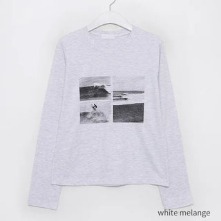 Surfing print T-shirt