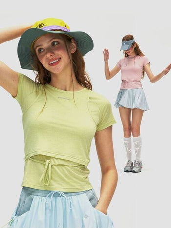 [Monterest] Slim Fit Tank & Tie-Front Tee Set