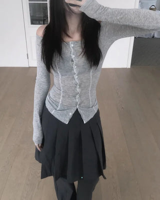flare pleats skirt pants (2color)