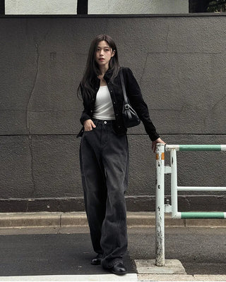 Premium Slit Denim Pants