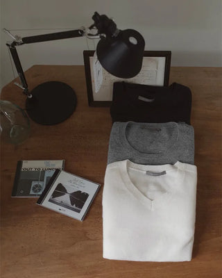 (100% cashmere) 2 types of cashmere knit