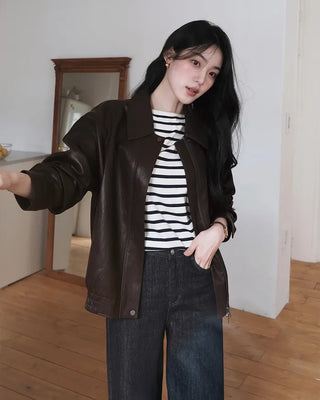 Boat neck striped T-shirt