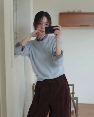 (100% cashmere) 2 types of cashmere knit