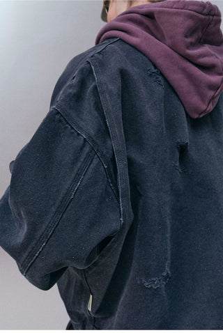 [Monterest] Washed Distressed Work Jacket