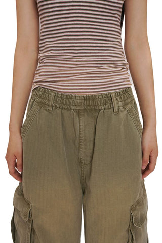 [Moromoro2] Gradient Washed Wide Leg Cargo  Pants