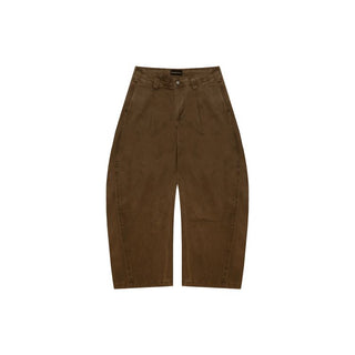 [MASONPRINCE] Curved Double Pleat Wide Pants