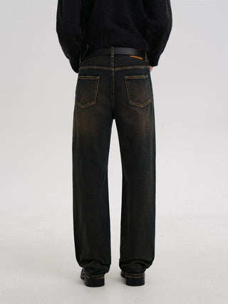 [MASONPRINCE] Overdyed Fitted Straight-Leg Jeans