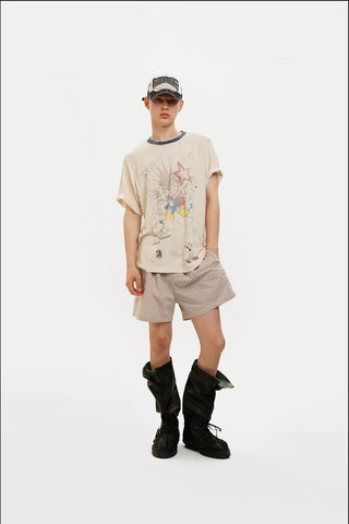 [MASONPRINCE] Rockin' Graffiti Print Tee