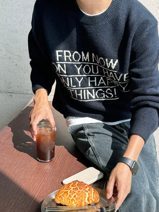 FROM NOW Intarsia Soft Knit