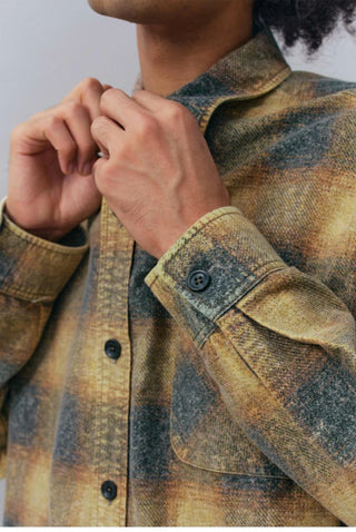 [Monterest] Washed Brushed Plaid Flannel Shirt