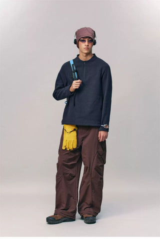 [Monterest] Honeycomb Fleece Half-Zip Pullover