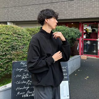Box-fit half-zip sweatshirt