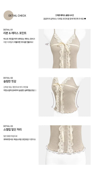 MD's highly praised lace frill sleeveless for you - 2 colors