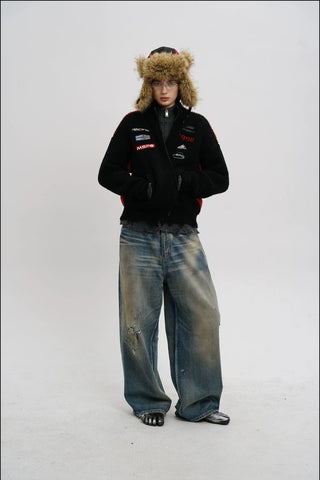 [MASONPRINCE] Distressed Wide Leg Jeans