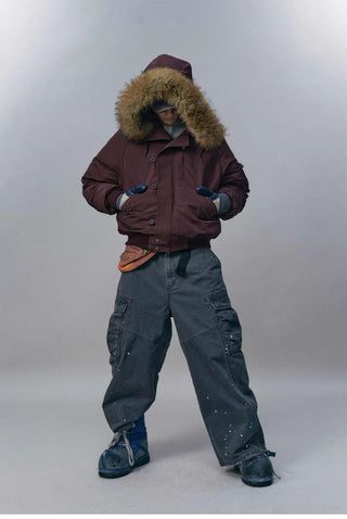 [Monterest] N2B Hooded Down Jacket with Fur Trim