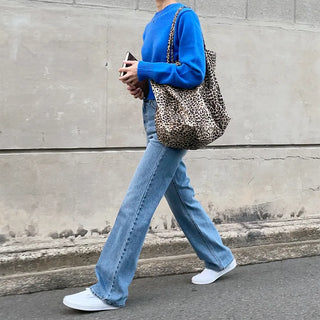 leopard big shoulder bag