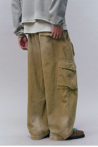 [Monterest] Washed Corduroy Wide Leg Work Pants
