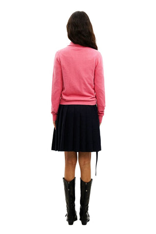 [Moromoro2] Embroidered Logo Polo Cardigan