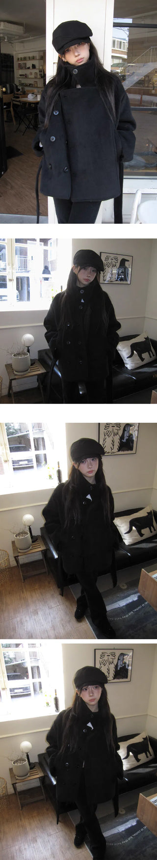 Paris Half Ribbon Double Coat - 2 colors