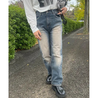 Vintage Wash Denim Pants