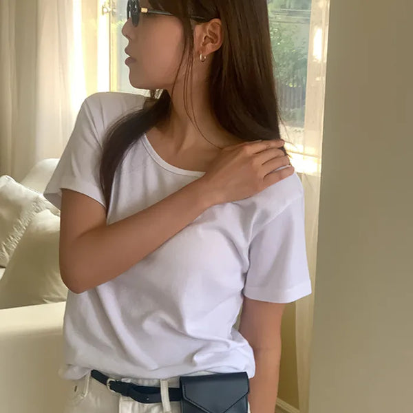 Basic Round Short-Sleeve T-Shirt
