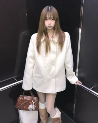 Double-breasted, mid-length coat