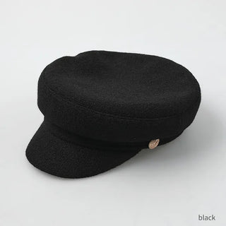 Gold button beret