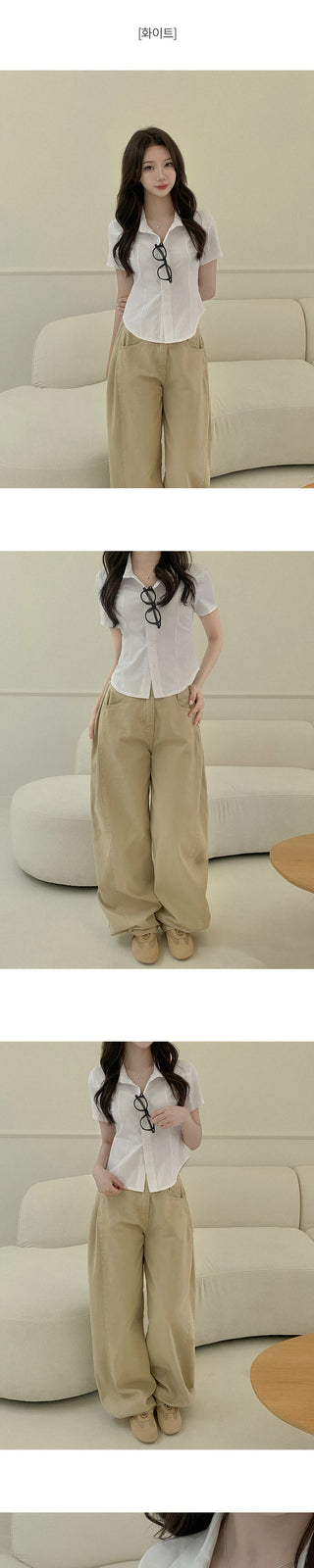 Pupa striped short-sleeve shirt blouse