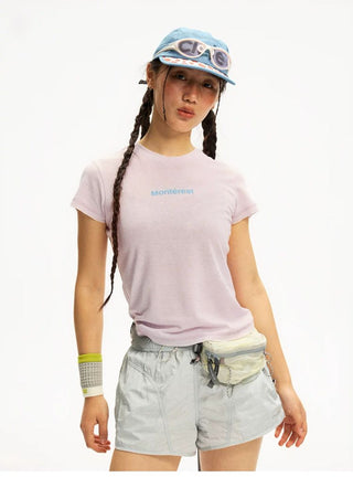 [Monterest] 3A Antibacterial Slim Fit Logo T-Shirt