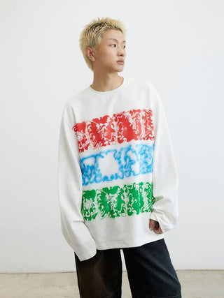 CONP spray-painted long sleeves (white)