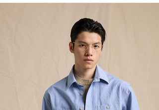[CULTUM] Washed Cotton Work Shirt with Pockets