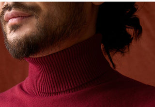 [CULTUM] Cotton Cashmere Blend Turtleneck Sweater