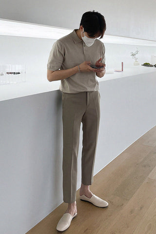lapel polo loose t-shirt