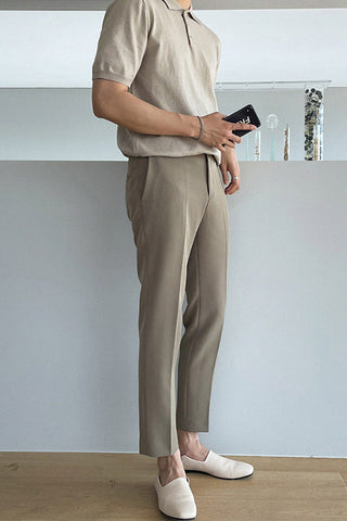 lapel polo loose t-shirt