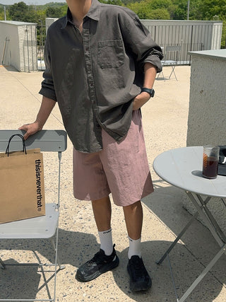 Haze Aging Fade Washed Shirt