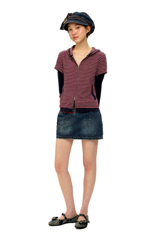 [Moromoro2] Washed Denim Fringe  Collection
