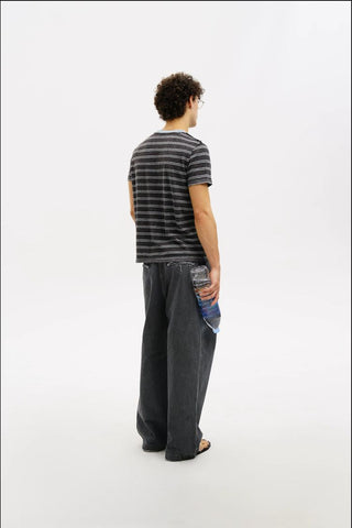 [MASONPRINCE] Reverse Seam Striped Tee