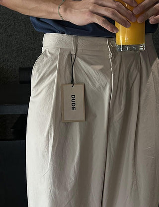 DUDE Summer Cotton Wide Elastic Waist Pants (5 colors)