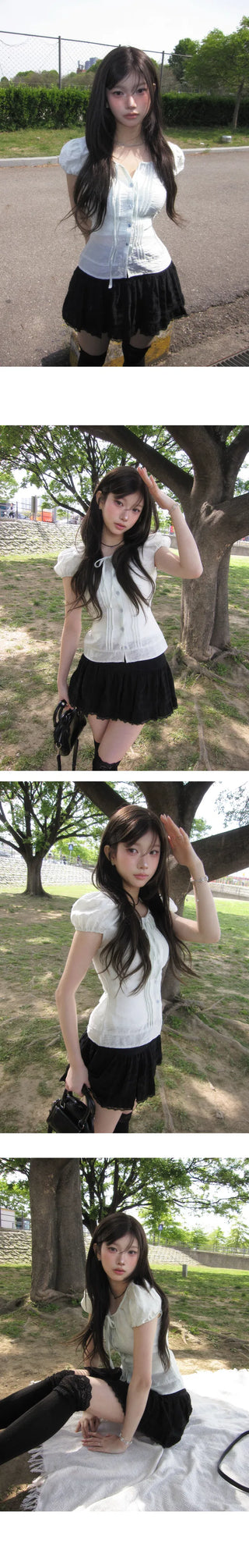 Simi Lace Frill Mini Skirt - 2 colors